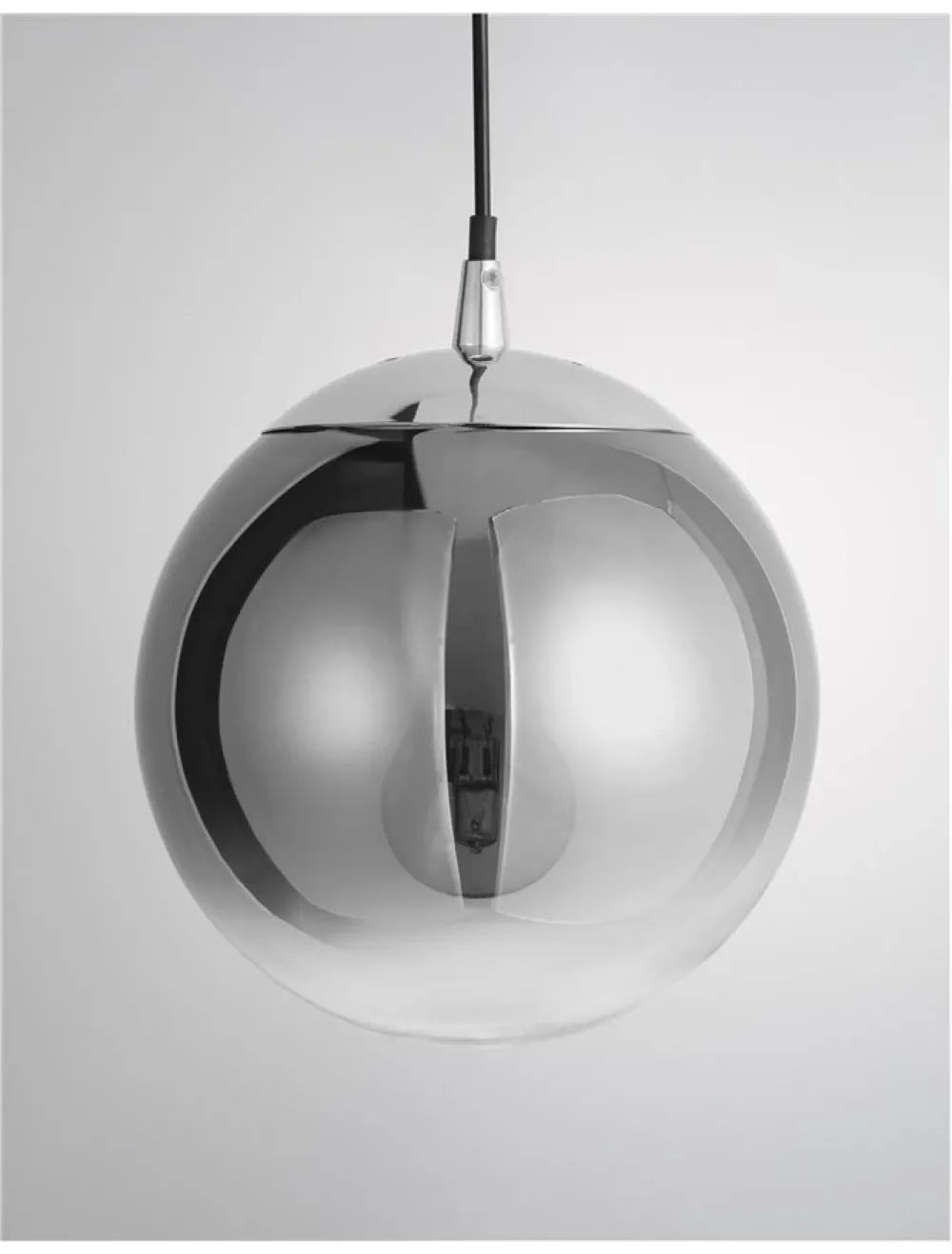 Pendul structura din Aluminiu Argintiu si abajur din Sticla Fumuriu H120xL20cm IP20 LAZIONE