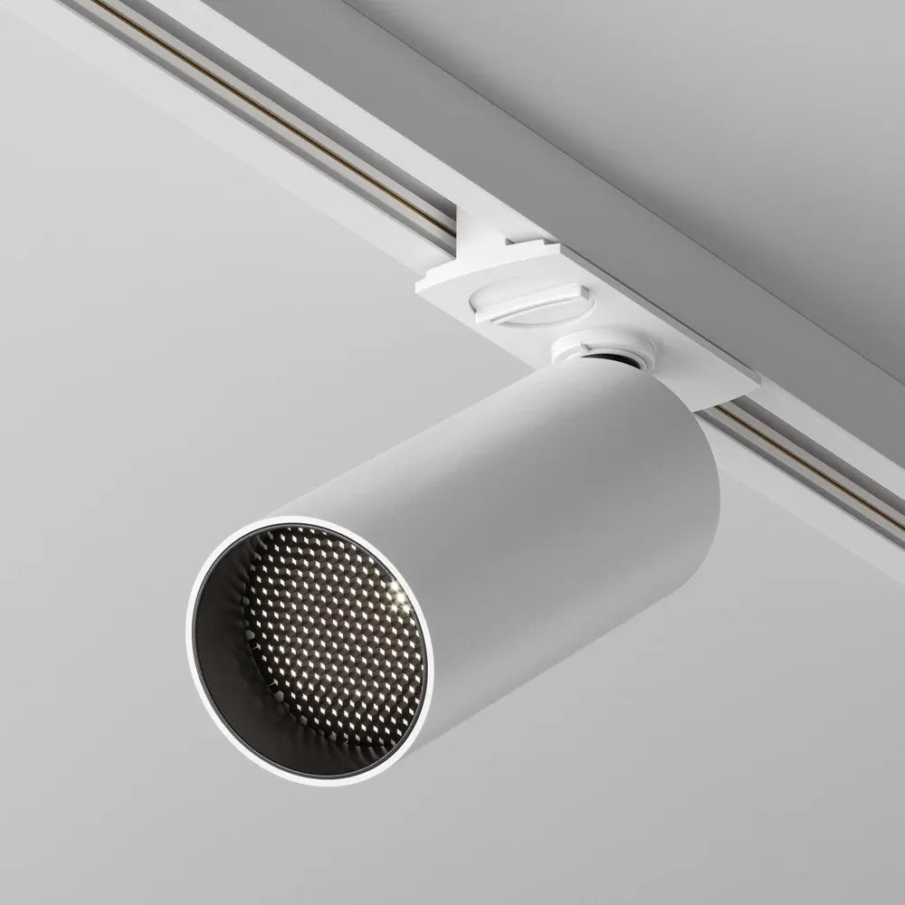 Spot dimabil pentru sina Unity din Aluminiu Alb H16xD5cm IP 20 12W 900lm 4000k Focus LED