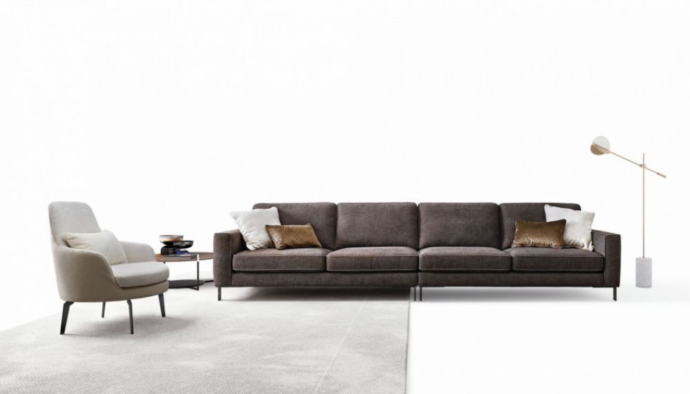 Canapea fixa 4 locuri Russel stil Modern L380cm
