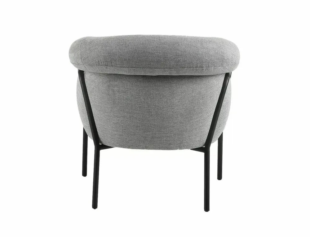 Fotoliu din Stofa Gri si Metal Negru H71xL69xA68cm Clover