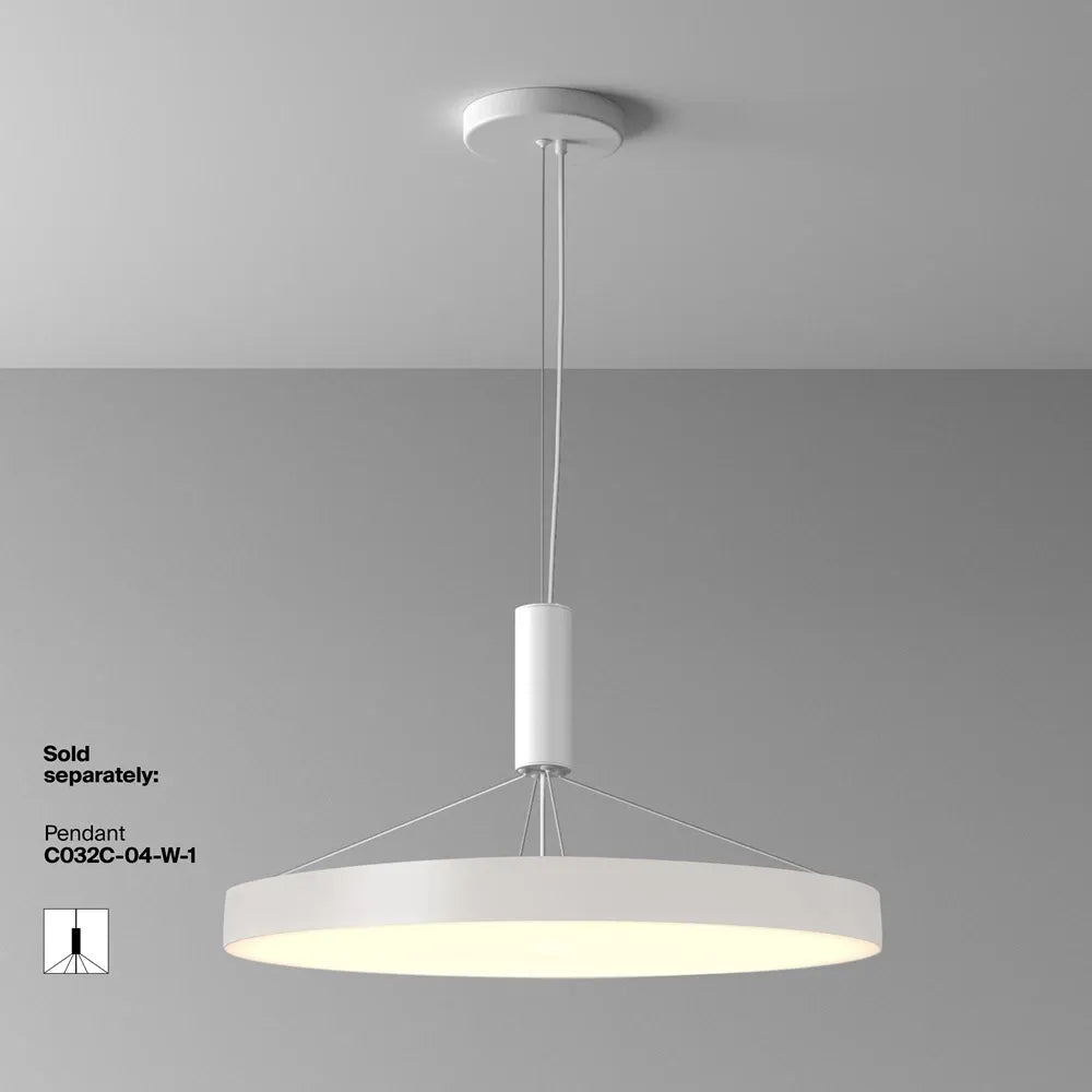 Plafoniera din Aluminiu Alb H6xD60cm Zon