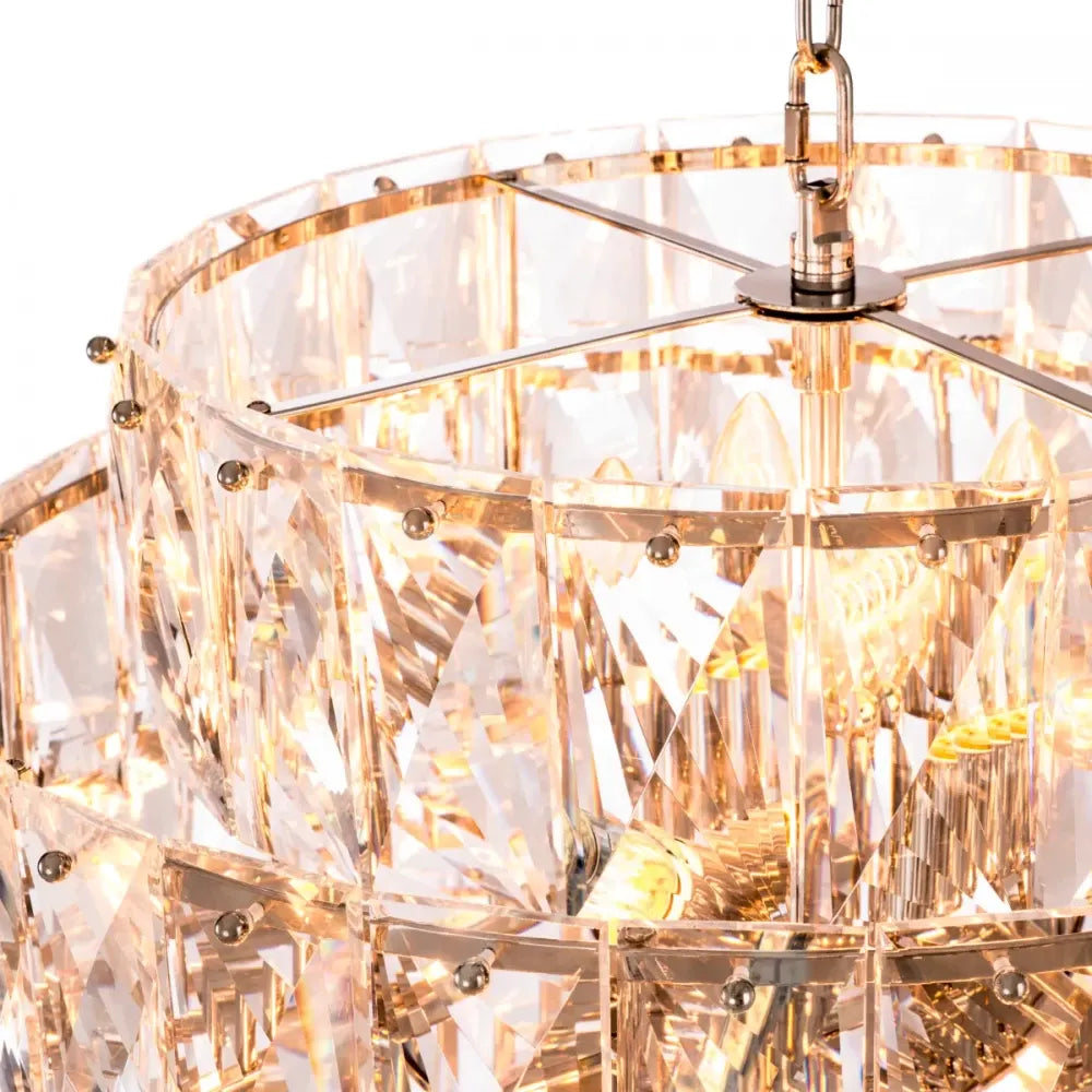 Candelabru din Metal Argintiu si Cristal Transparent H80xD80cm Amazone L Eichholtz