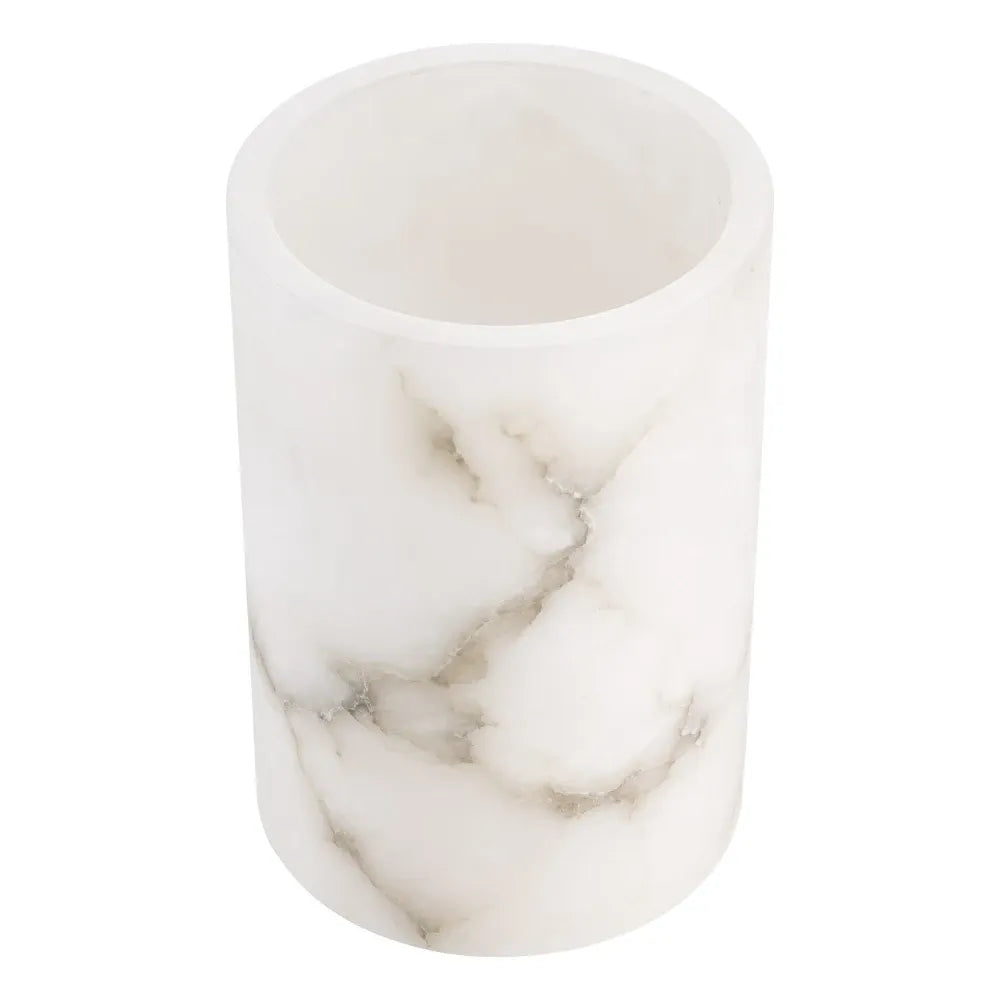 Suport lumanare din Alabastru Alb D20cm Mercer L Eichholtz
