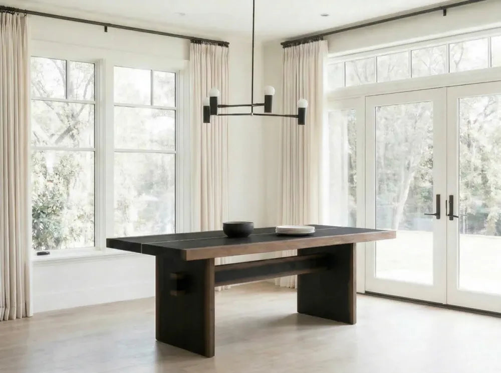 Masa dining dreptunghiulara din Lemn de Stejar in dimensiuni multiple Beams