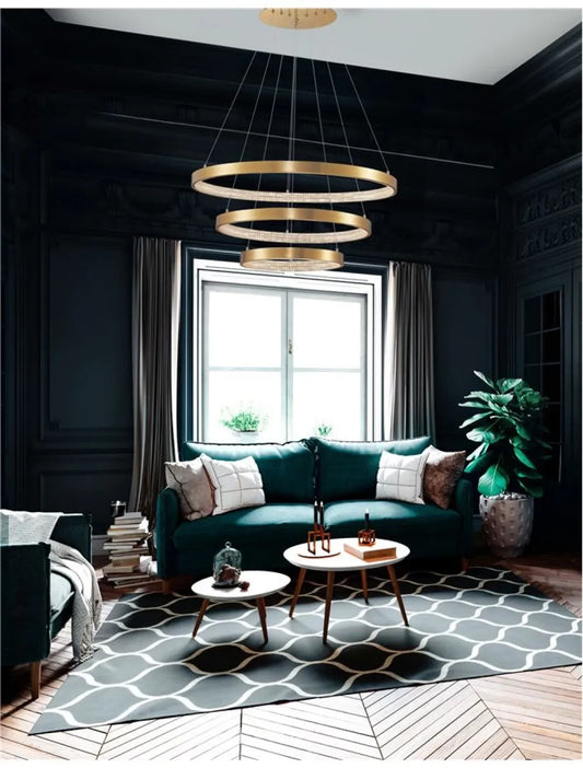 Candelabru structura din Aluminiu Auriu antichizat si abajur din Acrilic Transparent H150xL80cm IP20 112W 4731lm 3000k PRESTON