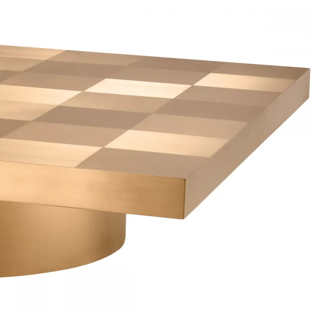 Masuta de cafea Patrata din Metal Alama L134xl30cm Laporte Eichholtz