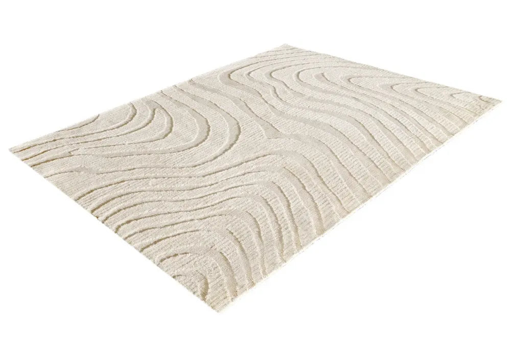Covor din Poliester Crem L240cm Wave