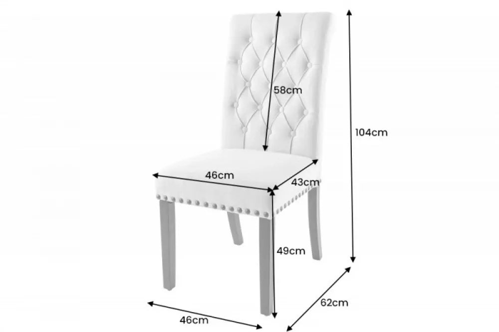 Set 2 Scaune tapitat cu Stofa Bej cu picioare din Lemn Negru H104xL46xA62cm Castle