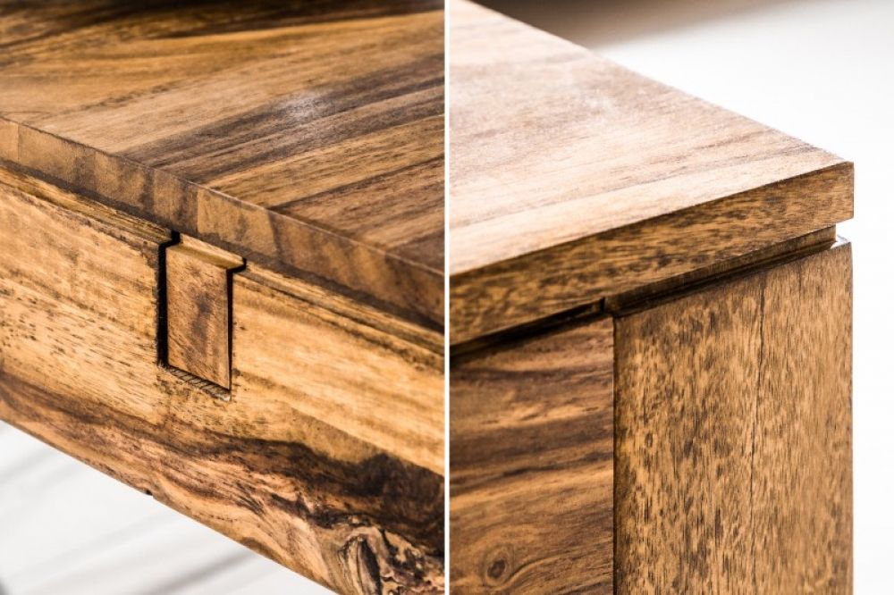 Masa extensibila dreptunghiulara din Lemn de palisandru Maro de 8-10 persoane L160/240x100cm Lagos