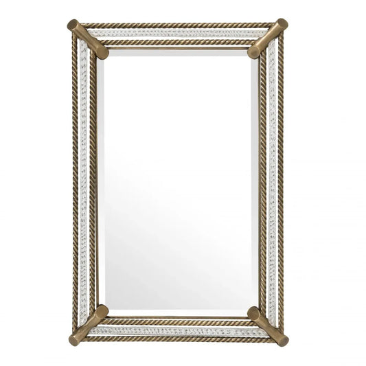 Oglinda cu rama din Metal/Sticla Alama/Transparent L79xH116cm Civita Eichholtz