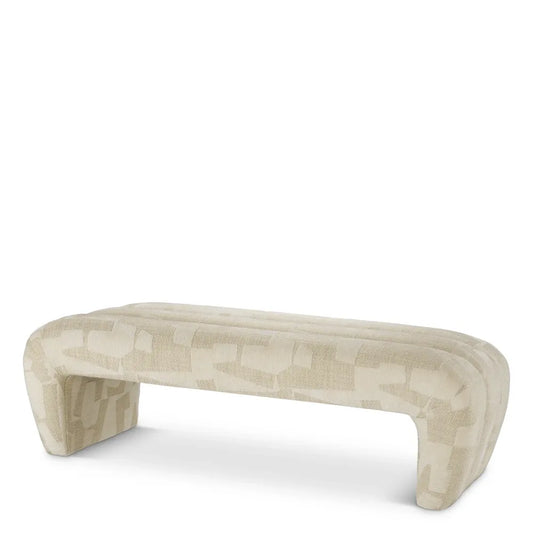 Bancheta tapitat cu Stofa Bej L144xA60xH43cm Eastborne Eichholtz