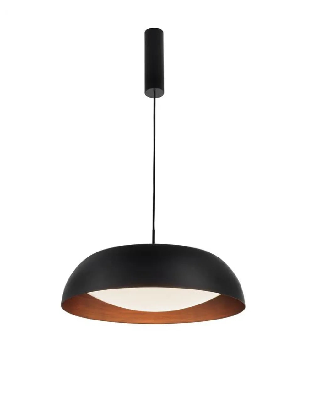 Pendul structura din Aluminiu Negru/Cupru si abajur din Acrilic Alb H170xL58cm IP20 41W 3603lm 3000k LANDON