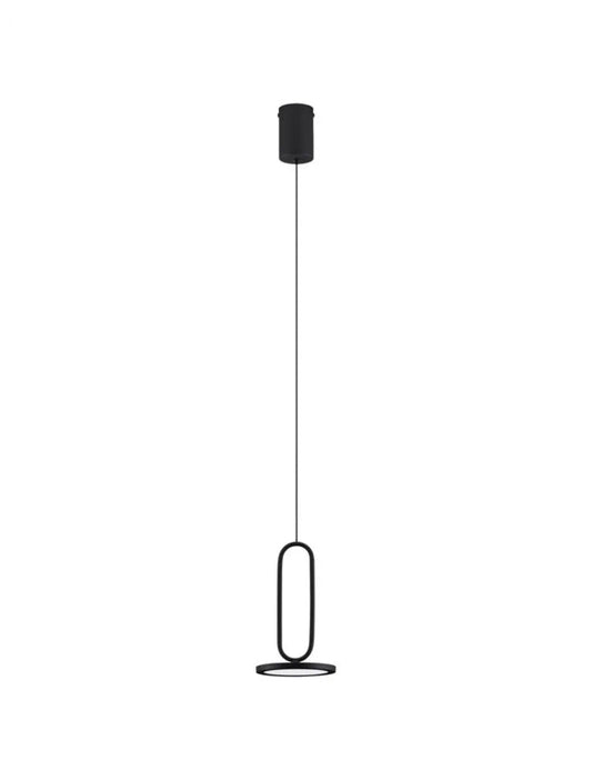 Pendul din Aluminiu Negru H180xL13cm IP20 8W 560lm 3000k GEA