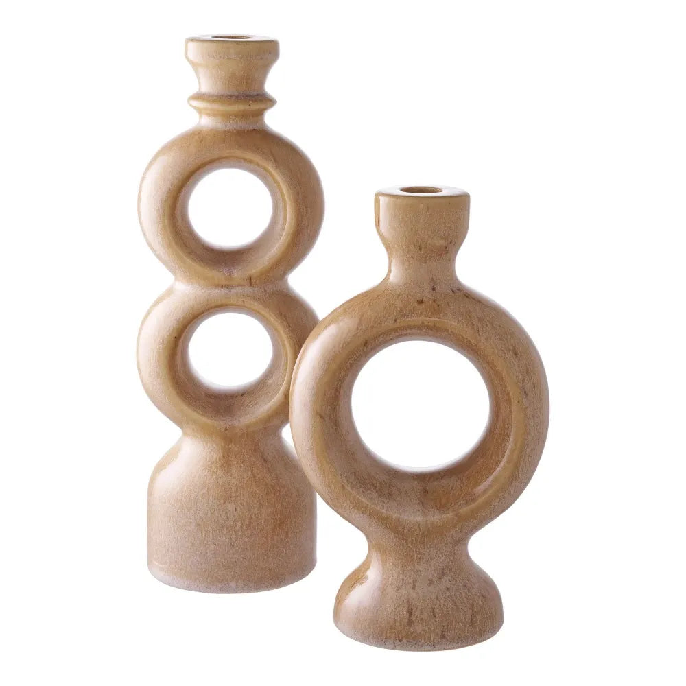 Suport lumanare din Ceramica Maro H23.5xL13.5cm HN0917