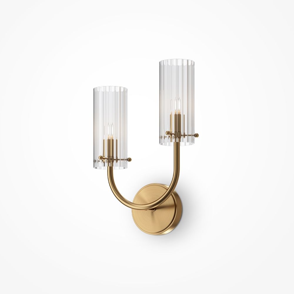 Aplica de perete Metal si Sticla Alama/Transparent L12xH38cm Arco