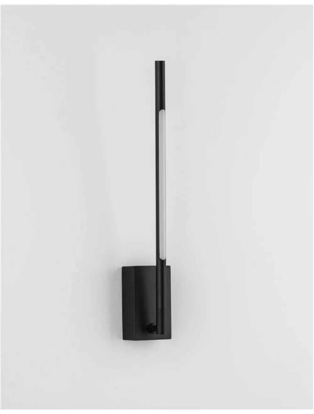 Aplica de perete structura din Metal Negru si abajur din Acrilic Alb H37xL6cm IP20 6W 426lm 3000k RACCIO