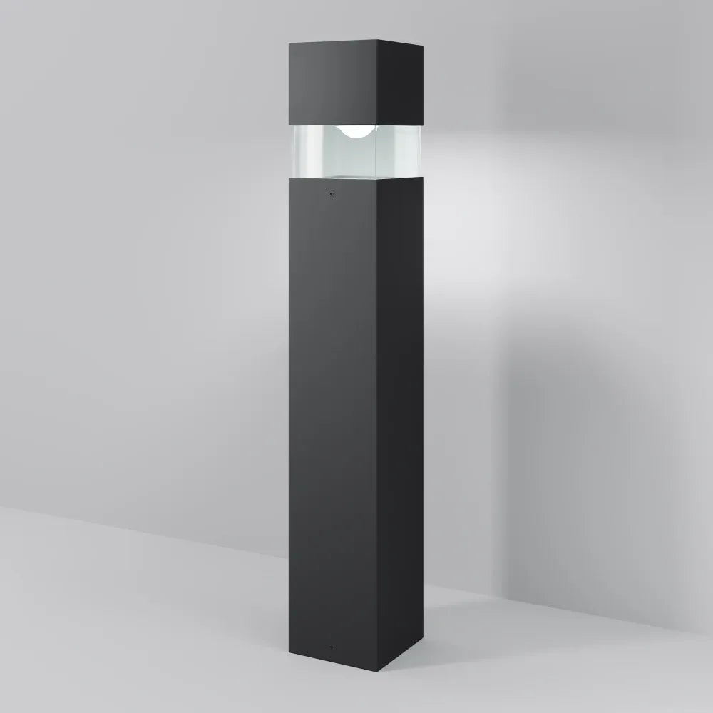 Stalp exterior din Metal Negru H60xL10cm Quadra
