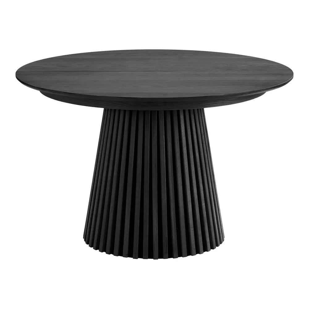 Masa extensibila din Furnir de stejar/MDF Negru L120-200xH75cm Osaka