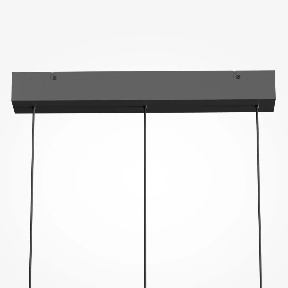 Lustra din Metal Negru si Sticla Negru H200xL68cm Float