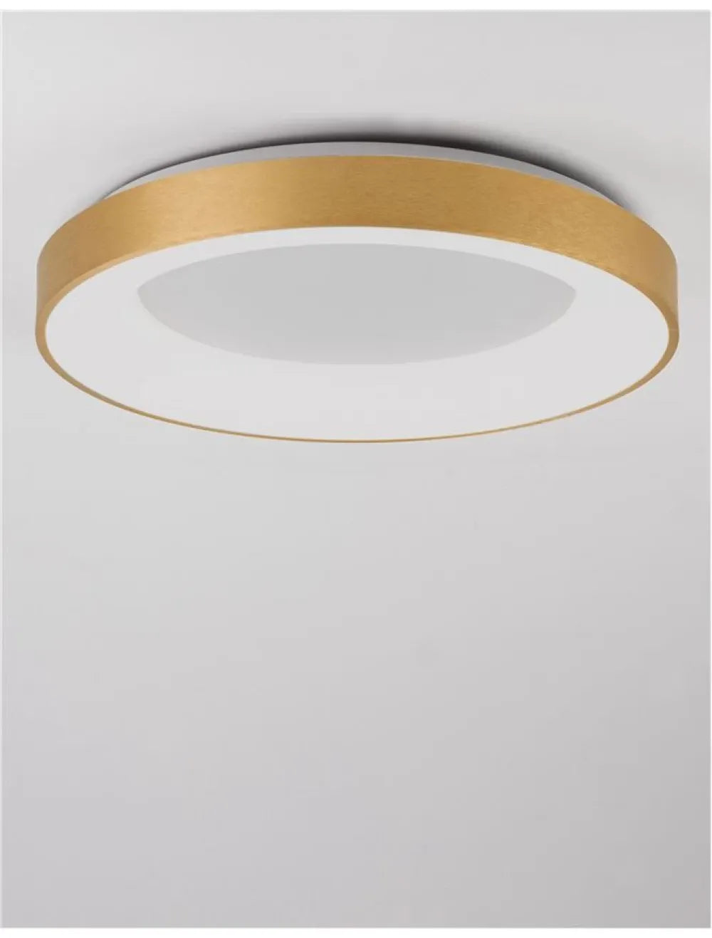 Plafoniera structura din Aluminiu Auriu si abajur din Acrilic Alb H9xL60cm IP20 50W 2864lm 3000k RANDO THIN