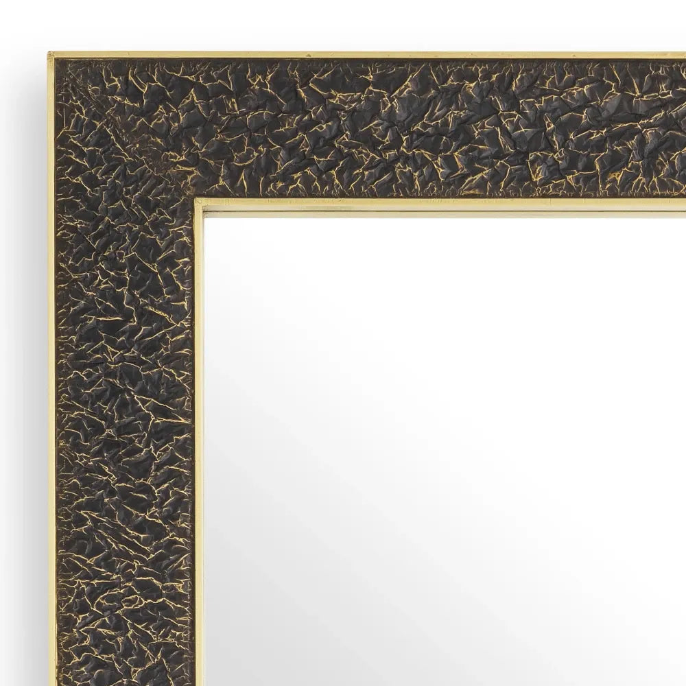 Oglinda cu rama din Metal/MDF Bronz/Alama L80xH220cm Risto rectangular Eichholtz