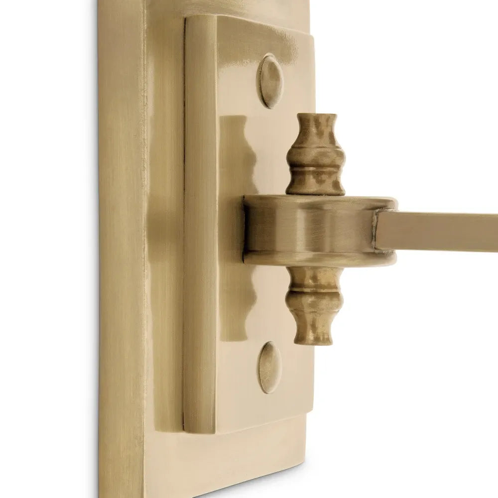 Aplica de perete din Metal Alama si Stofa Alb H27xL14cm Lexington Single Eichholtz