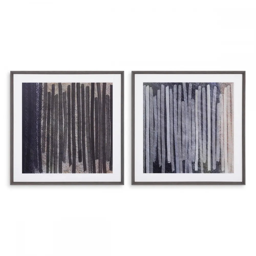 Set 2 tablouri print cu rama din Lemn Maro L93.5xH4cm Thierry Montigny Eichholtz