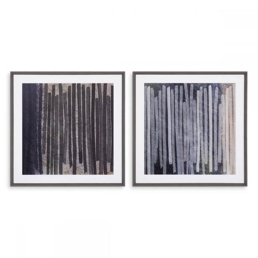 Set 2 tablouri print cu rama din Lemn Maro L93.5xH4cm Thierry Montigny Eichholtz