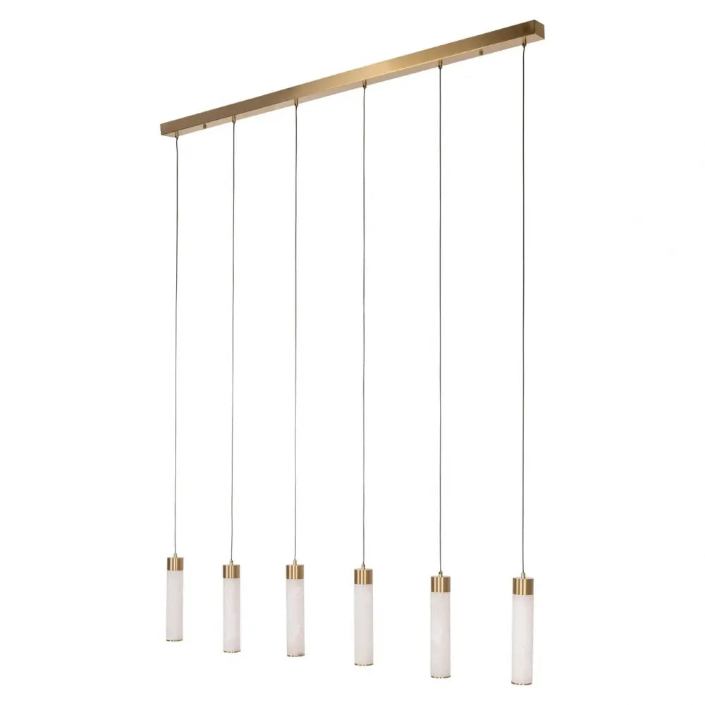 Lustra din Metal/Alabastru Auriu/Alb L150xH185cm Elaris Richmond interiors