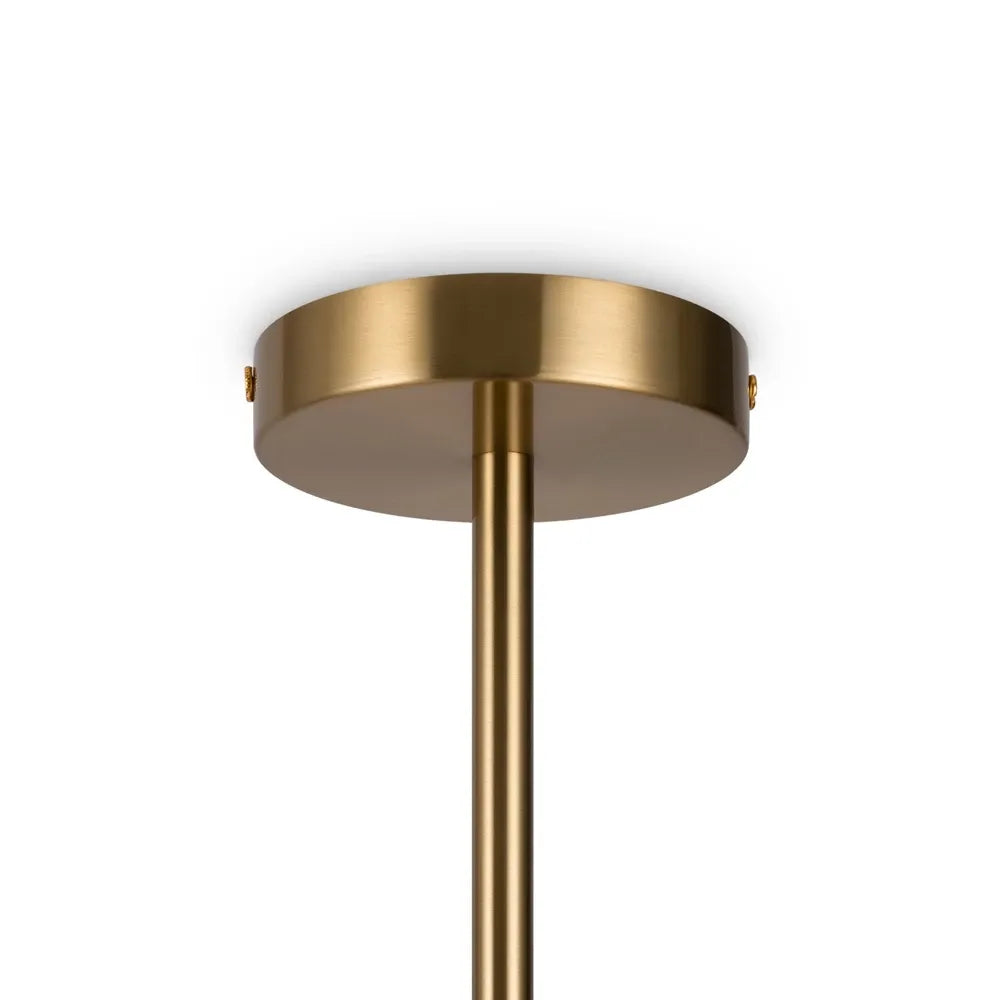 Lustra din Metal si Sticla Alama/Alb H56xD67cm 60W Marble