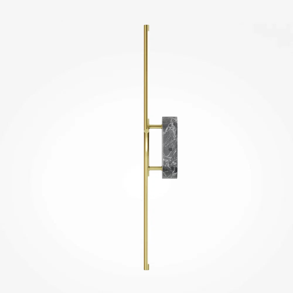 Aplica de perete din Metal Alama si Marmura Gri H63xL10cm IP20 6W 3000K Renaissance
