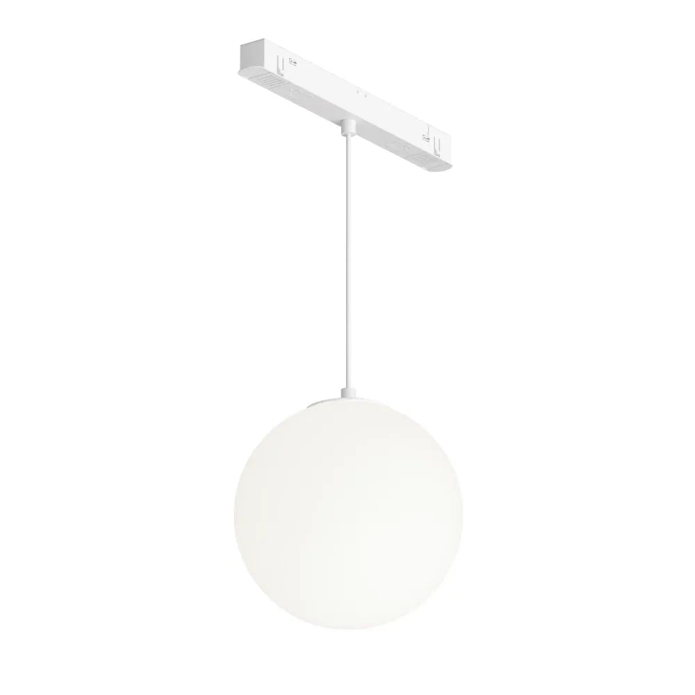 Pendul dimabil smart pentru sina Exility din Metal Alb si Sticla Alb H113xD13cm 5W 340lm 3000-6000k Luna
