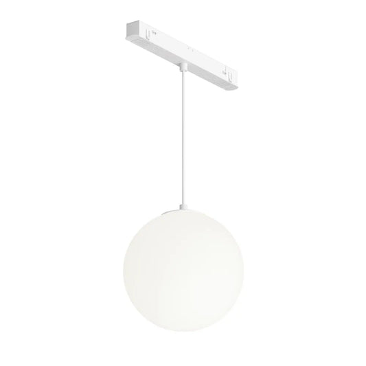 Pendul dimabil smart pentru sina Exility din Metal Alb si Sticla Alb H113xD13cm 5W 340lm 3000-6000k Luna