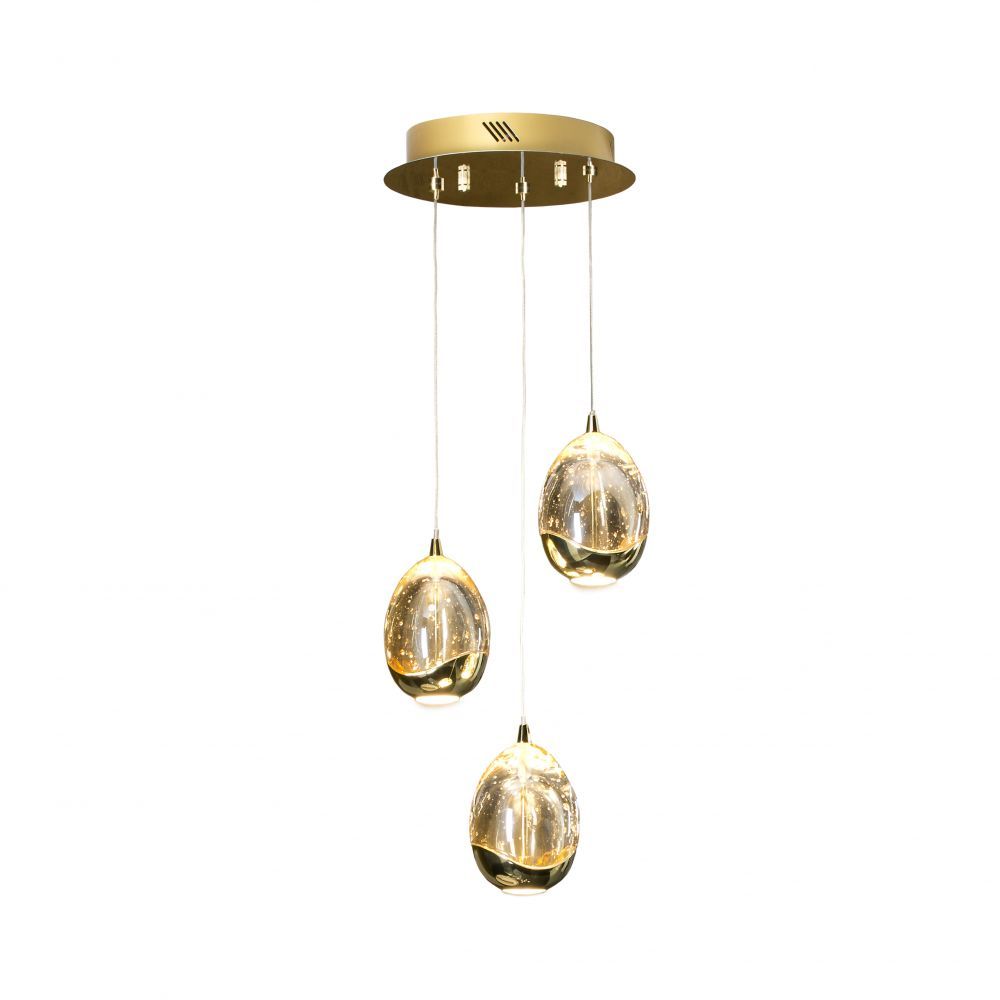 Lustra rotunda cu inaltime reglabila din Sticla Transparent cu LED D25xH140cm Rocio