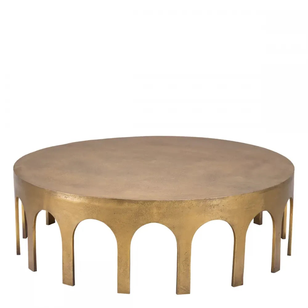 Masuta de cafea Rotunda din Aluminiu Alama D97.5xH30cm Gardini Eichholtz