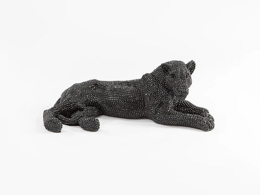 Figurina decorativa din Polirasina Negru L64xH22cm Leona
