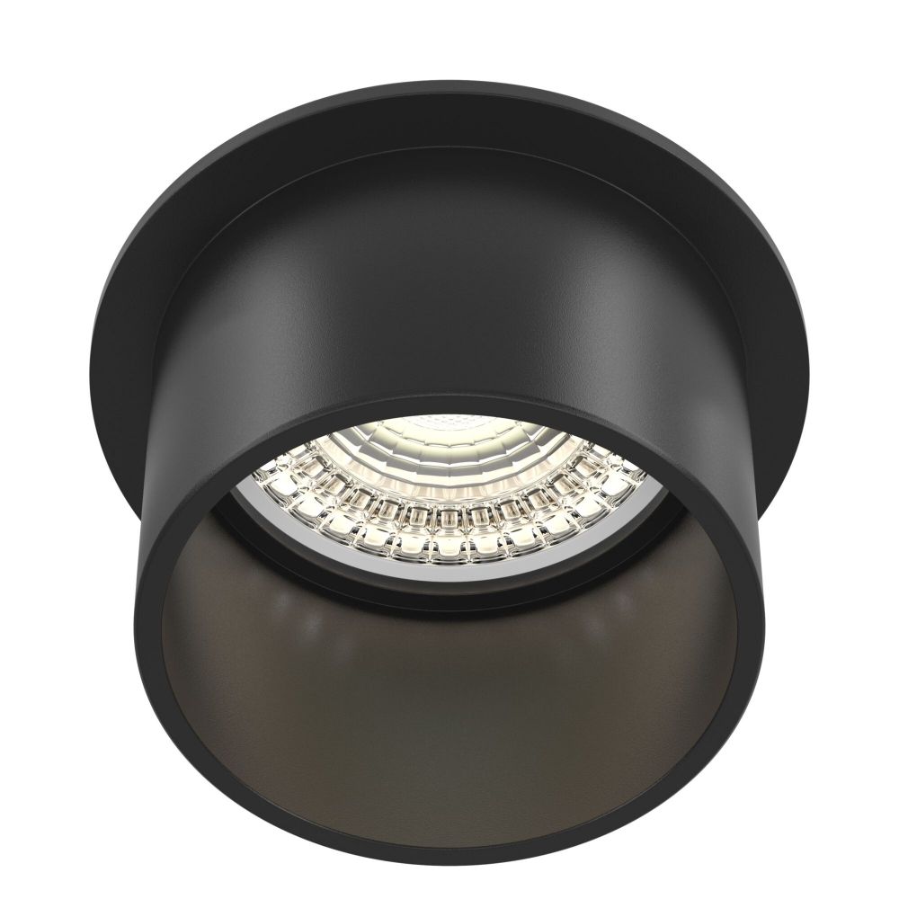 Spot incastra din Aluminiu Negru D7xH6cm Reif