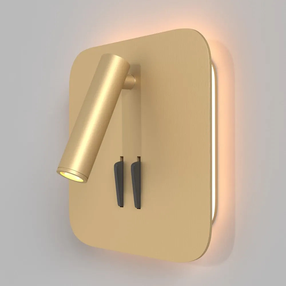 Aplica de perete reglabila din Aluminiu Auriu cu LED L13x7xH13cm Ios 176
