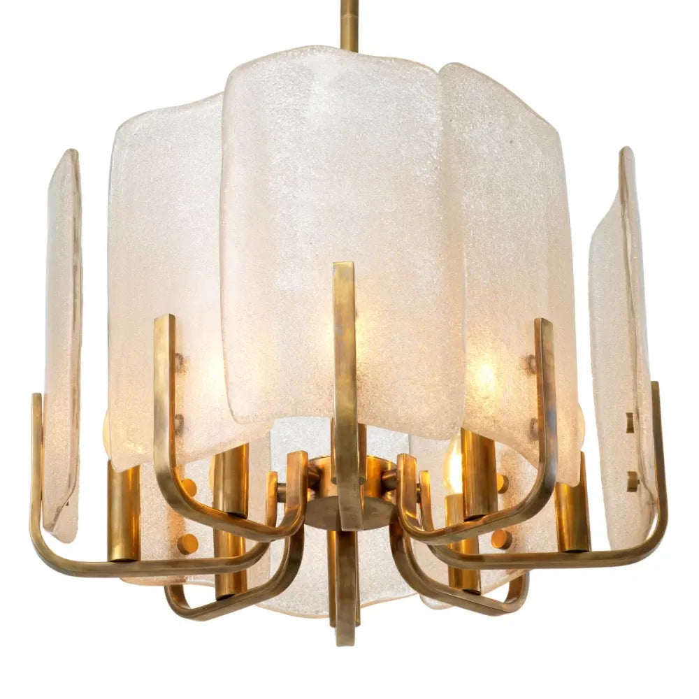 Candelabru din Metal Alama si Sticla H42xL53cm Serrano Eichholtz