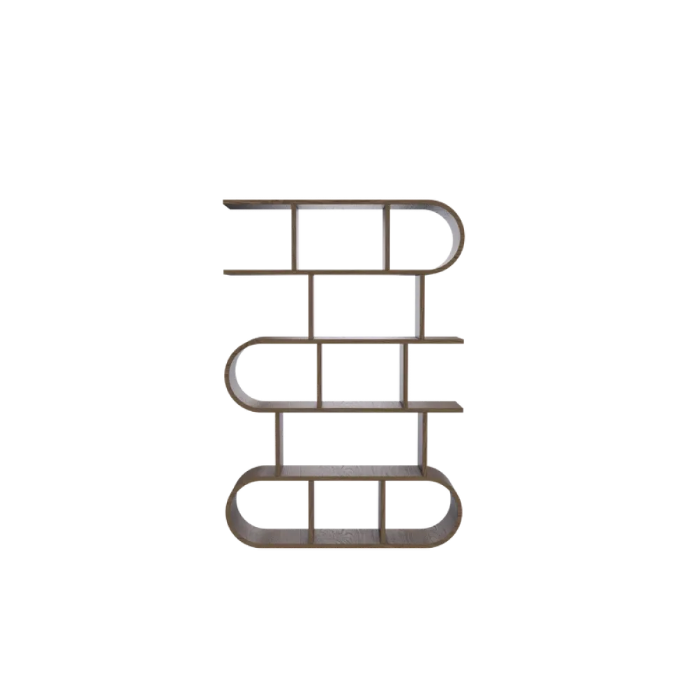 Biblioteca din Lemn de stejar in finisaje multiple Arc
