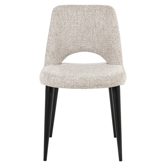 Set 2 scaune din Stofa Bej si Metal Negru L49xH86cm Tabitha Richmond interiors