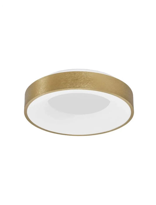 Plafoniera structura din Aluminiu Auriu si abajur din Acrilic Alb H9xL38cm IP20 30W 1845lm 3000k RANDO THIN