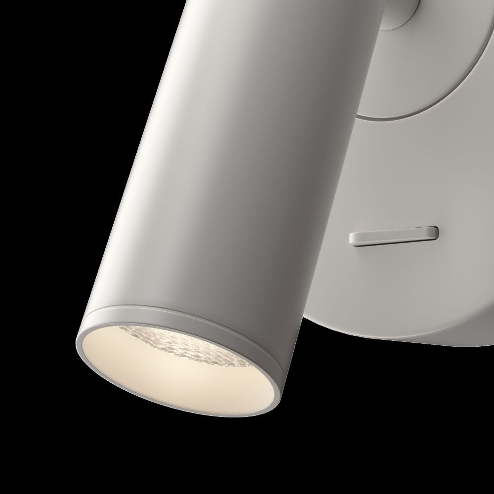 Aplica de perete reglabila din Metal Alb cu LED L7x7xH9cm Mirax