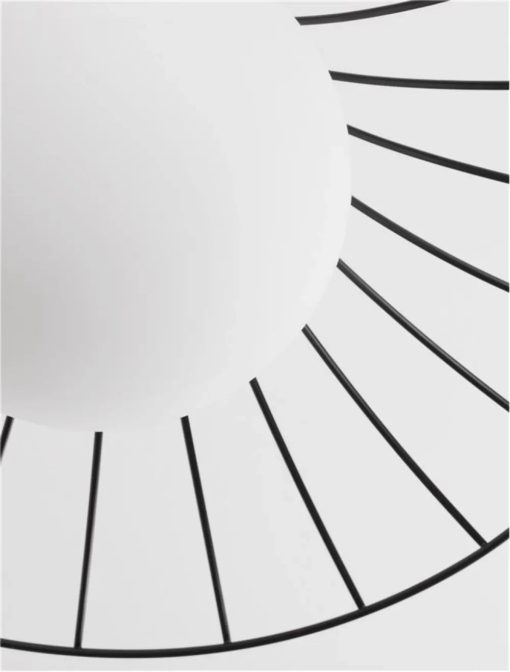 Pendul structura din Metal Negru si abajur din Sticla Alb H115xL36cm IP20 FLY