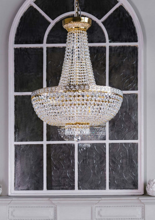 Candelabru din Metal Auriu cu 8 becuri E14 60W D50xH174cm Bella