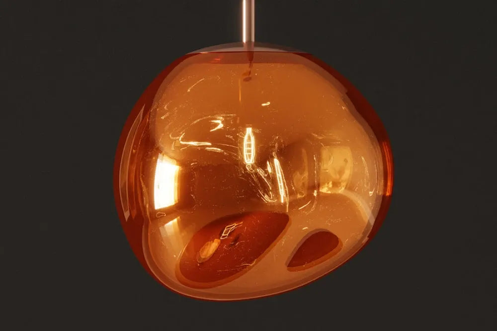 Pendul din Metal Cupru si Sticla Cupru D20xH150cm LIQUID DIAMOND