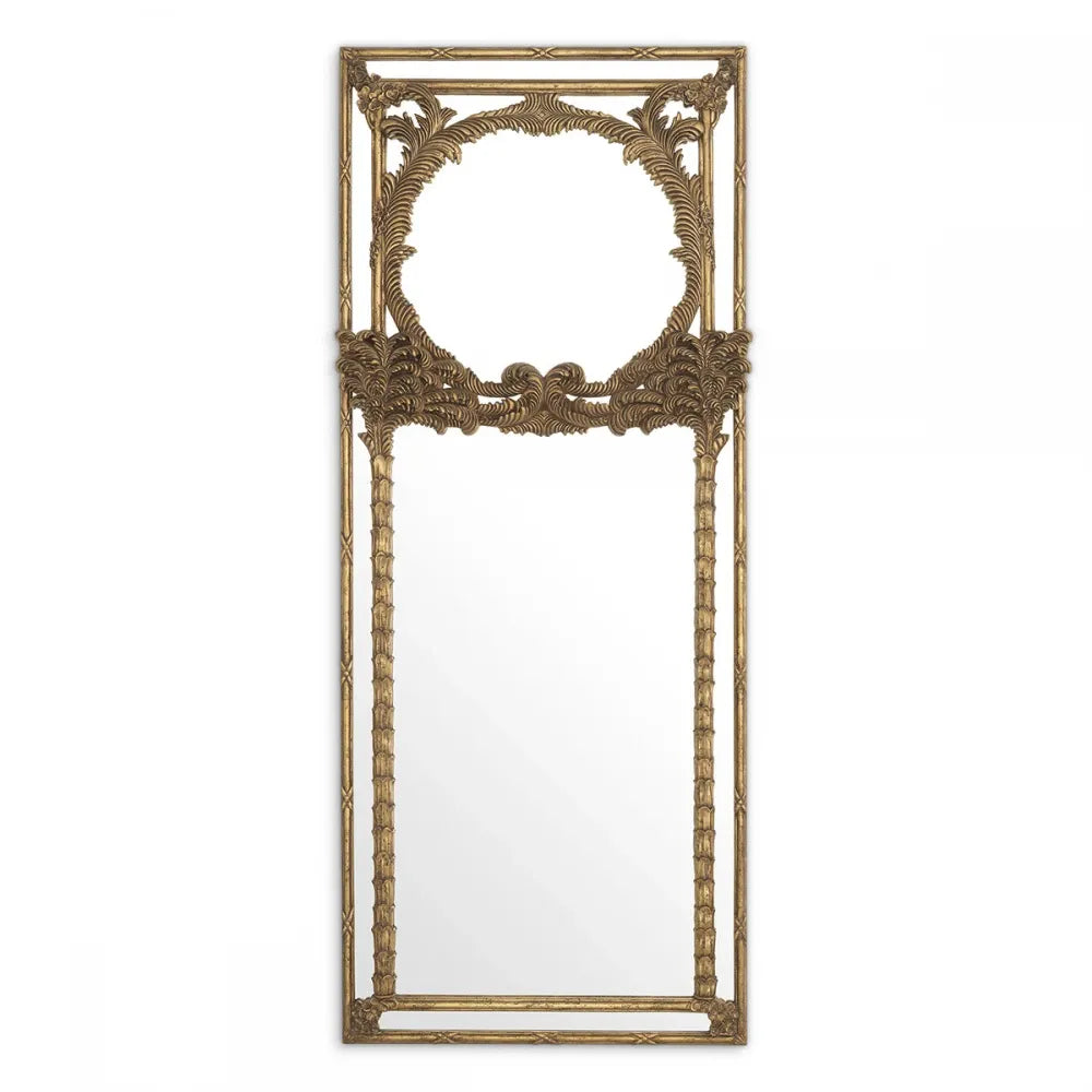 Oglinda cu rama din Lemn Auriu antichizat L95xH229.5cm Le Royal Eichholtz