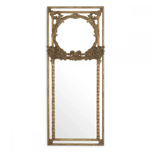Oglinda cu rama din Lemn Auriu antichizat L95xH229.5cm Le Royal Eichholtz