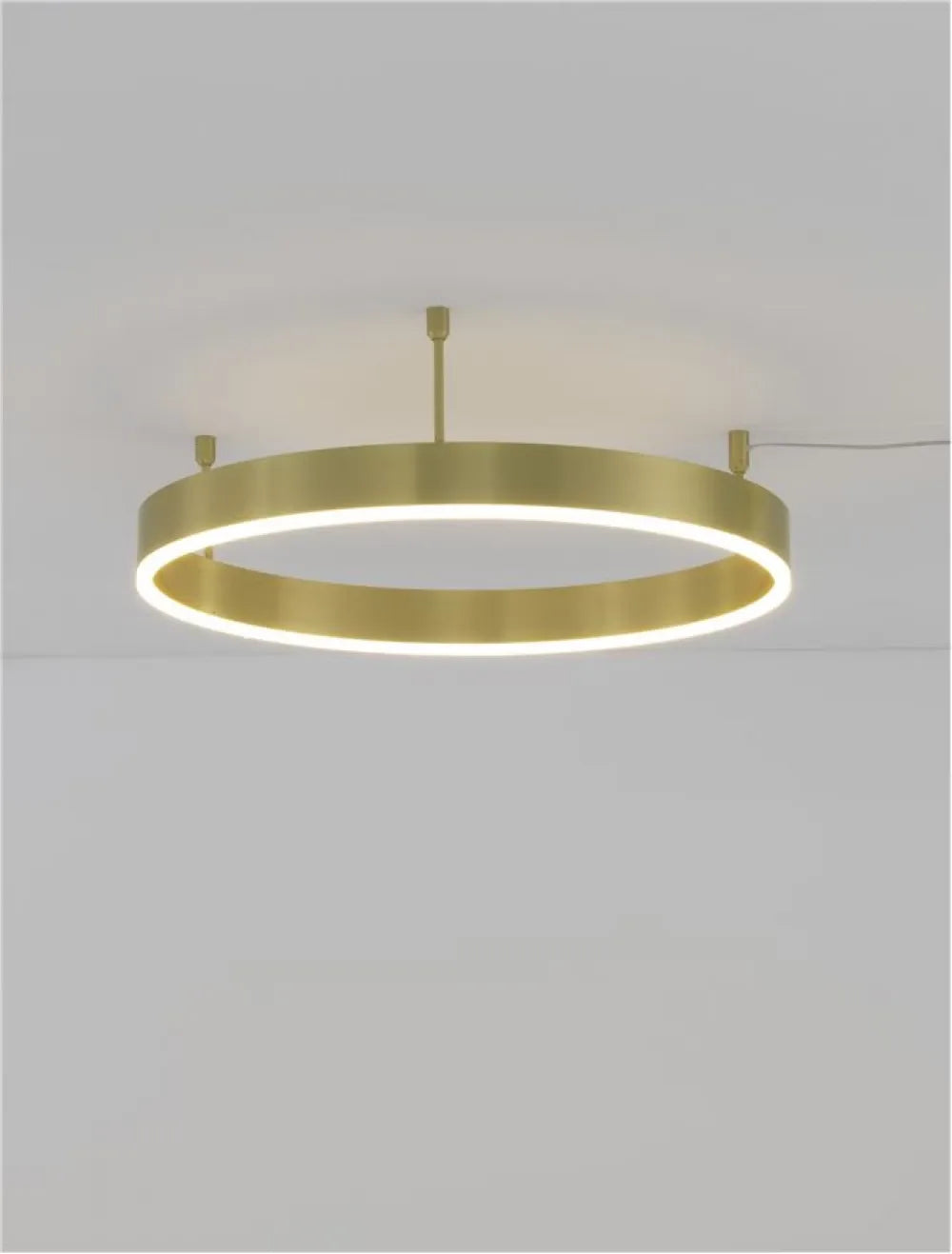Plafoniera structura din Aluminiu Bronz si abajur din Acrilic Alb H18xL60cm IP20 46W 3700lm 3000k MOTIF