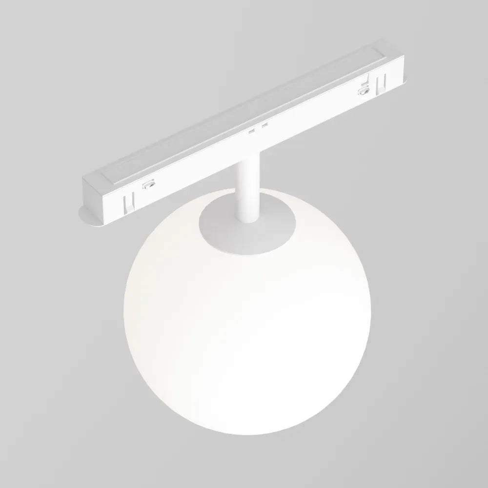 Spot dimabil smart pentru sina Exility din Metal Alb si Sticla Alb H19.8xD13cm 5W 340lm 3000-6000k Luna
